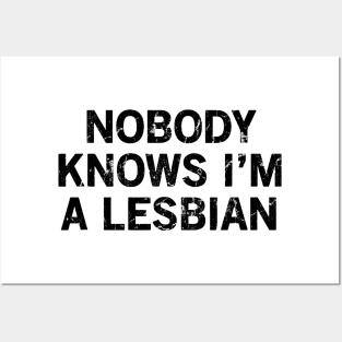 Nobody Knows I'm A Lesbian Posters and Art